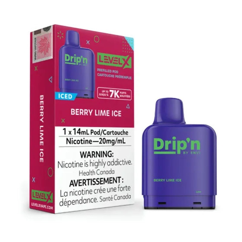 Drip’N – 7000 Level X Pod – Berry Lime Ice
