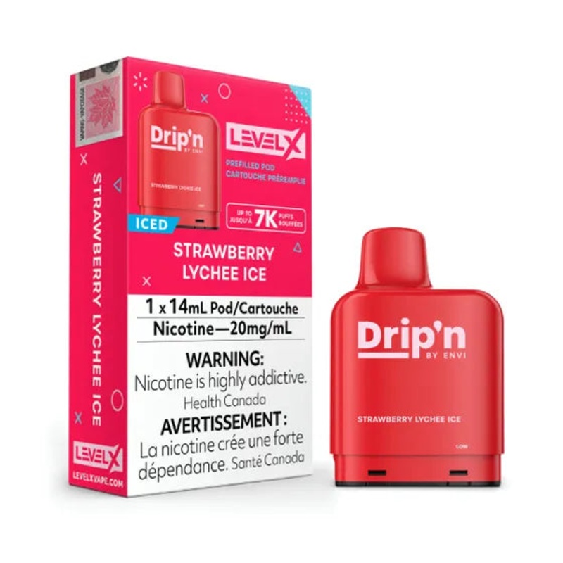 Drip’N – 7000 Level X Pod – Strawberry Lychee Ice