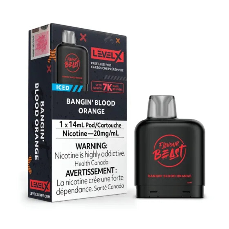 Flavour Beast – 7000 Level X Pod – Bangin’ Blood Orange