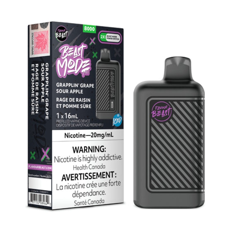 Flavour Beast Mode 8000 – Grapplin’ Grape Sour Apple Iced