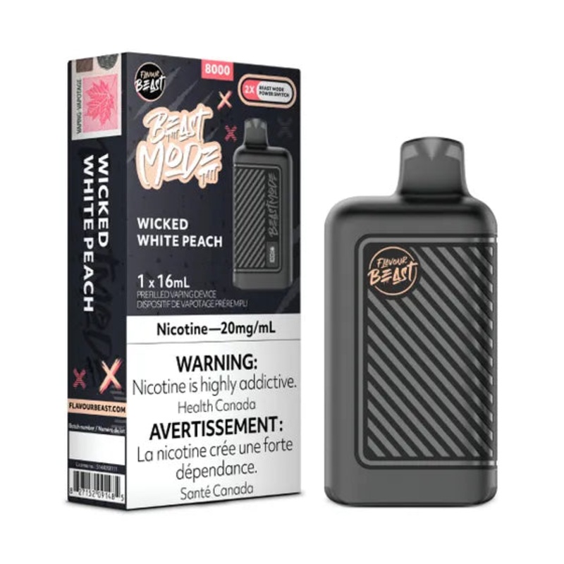 Flavour Beast Mode 8000 – Wicked White Peach