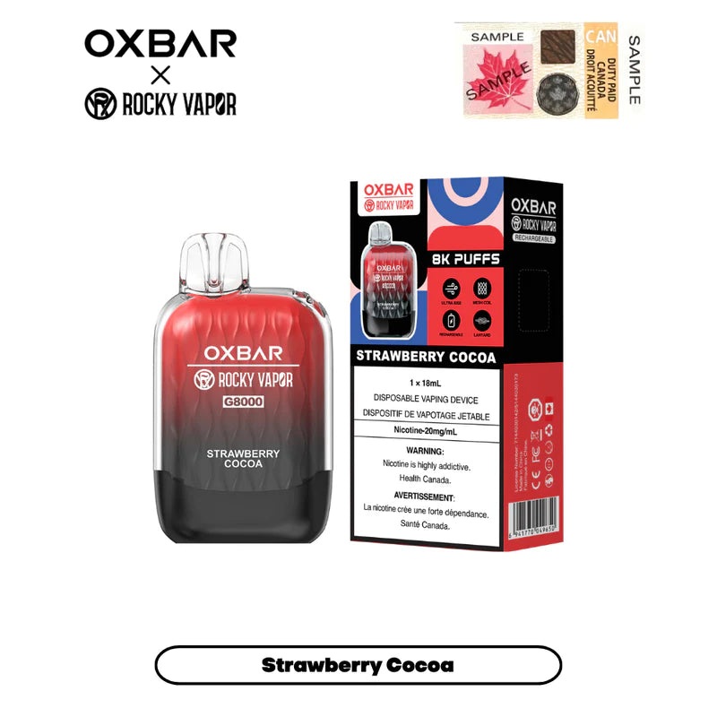 Oxbar 8000 – Strawberry Cocoa|20 mg
