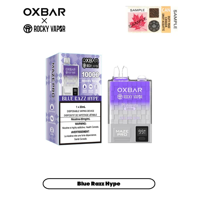 Oxbar Maze Pro 10k – Blue Razz Hype