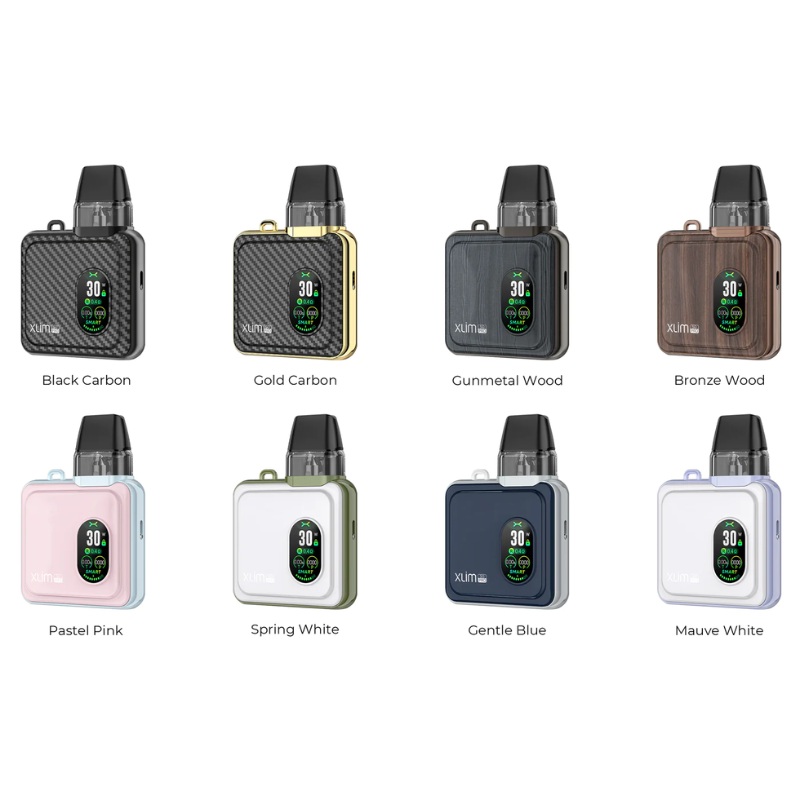 Oxva Xlim Sq Pro Pod Kit|SPRING WHITE|MAUVE WHITE|GUNMETAL WOOD|GENTLE BLUE|GOLD CARBON|PASTEL PINK|BLACK CARBON|BRONZE WOOD