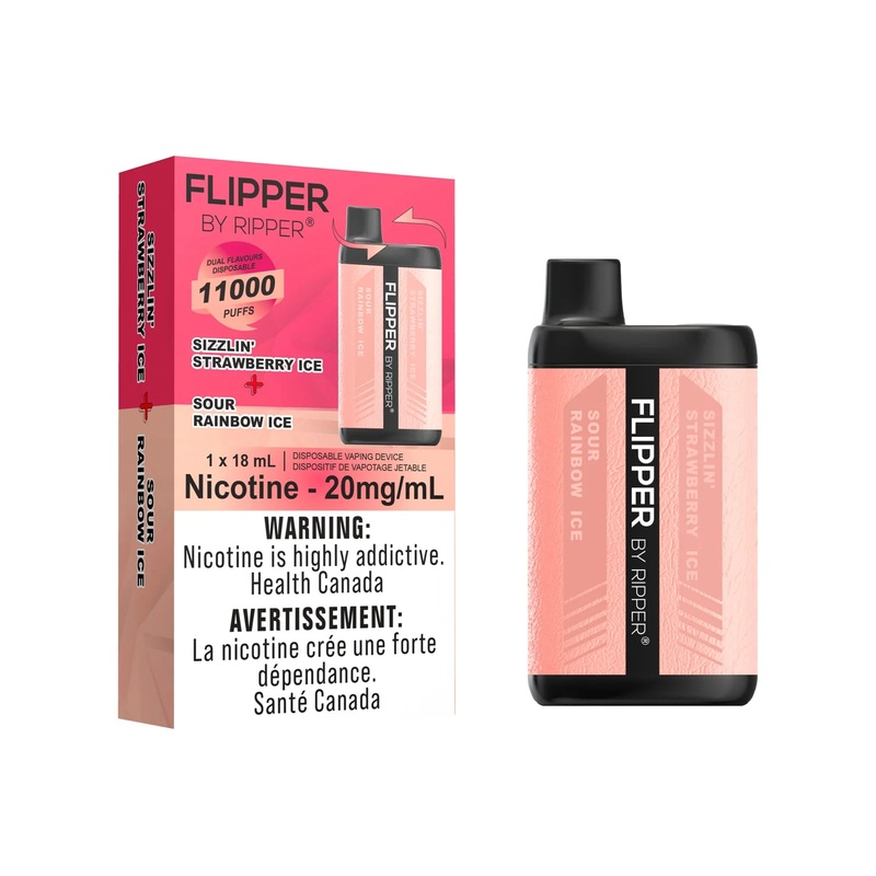 Rufpuf Ripper Flipper 11000 – Sour Rainbow Ice + Sizzlin Strawberry Ice