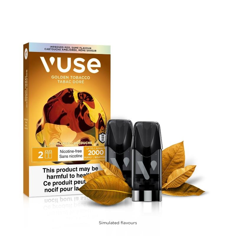 Vuse Nicotine Free Golden Tobacco Epod Pod