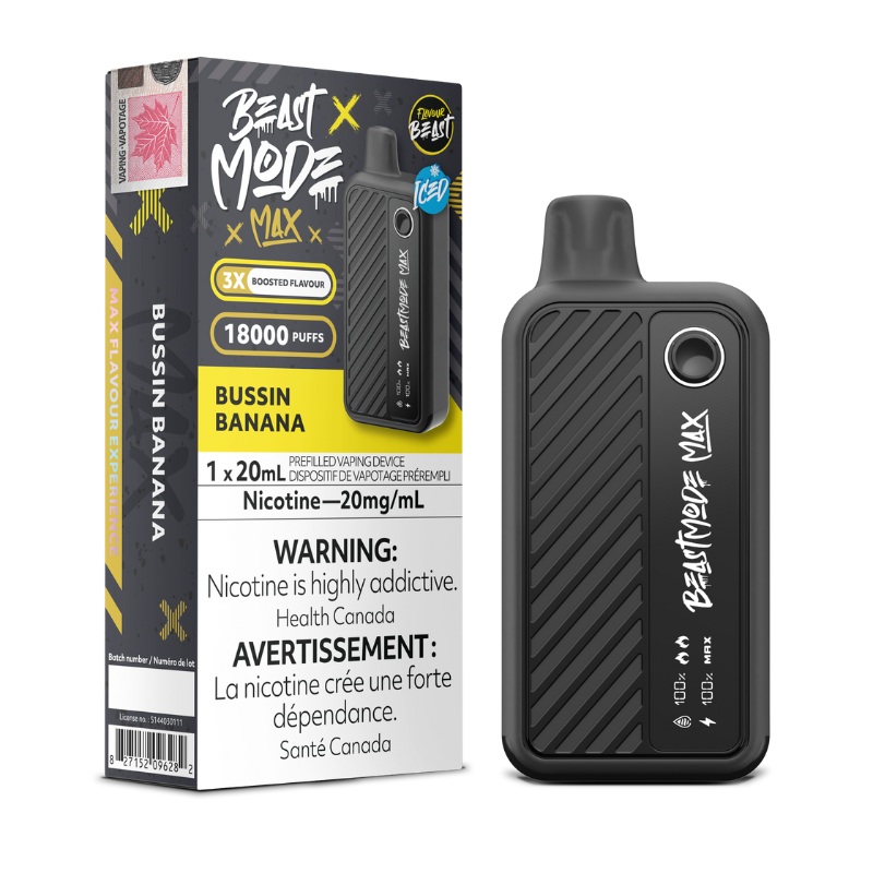 Beast Mode Max 18K Bussin’ Banana Iced Disposable Vape