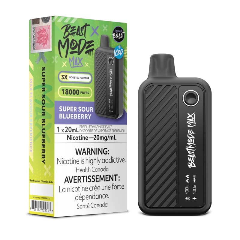 Beast Mode Max 18K Super Sour Blueberry Disposable Vape