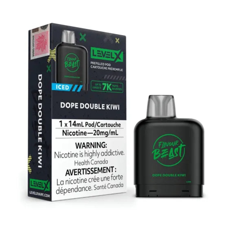 Flavour Beast – 7000 Level X Pod – Dope Double Kiwi Iced