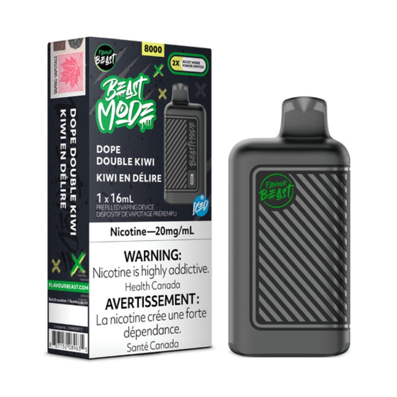 Flavour Beast Mode 8000 –  Dope Double Kiwi Iced