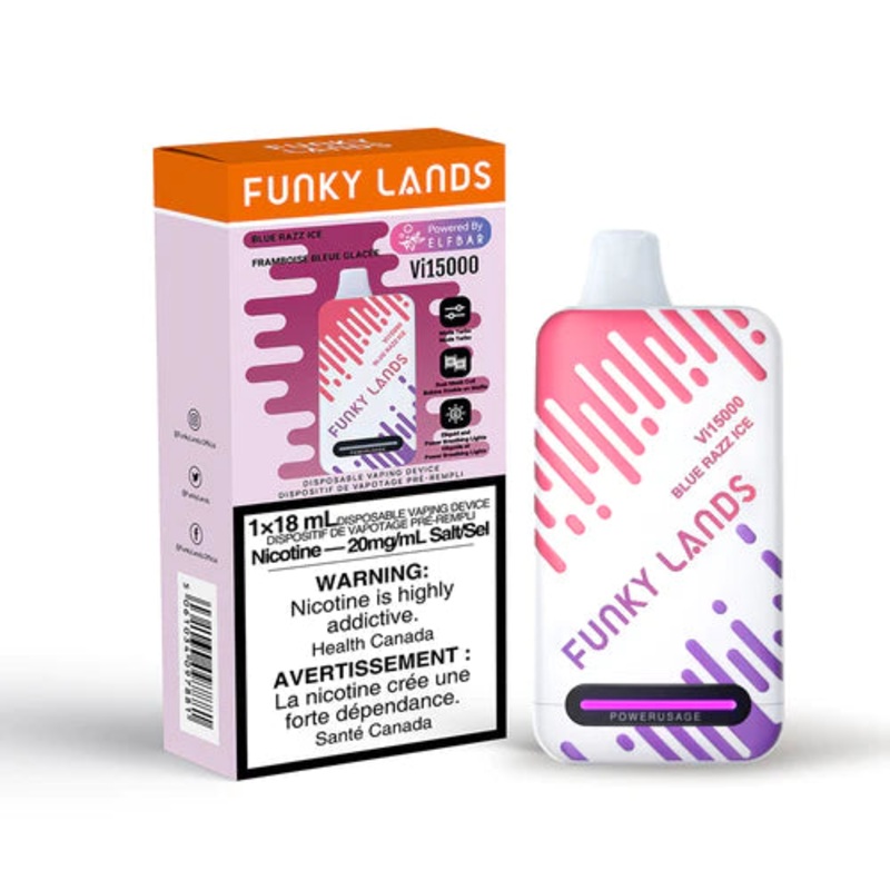 Funky Lands Vi15000 – Blue Razz Ice