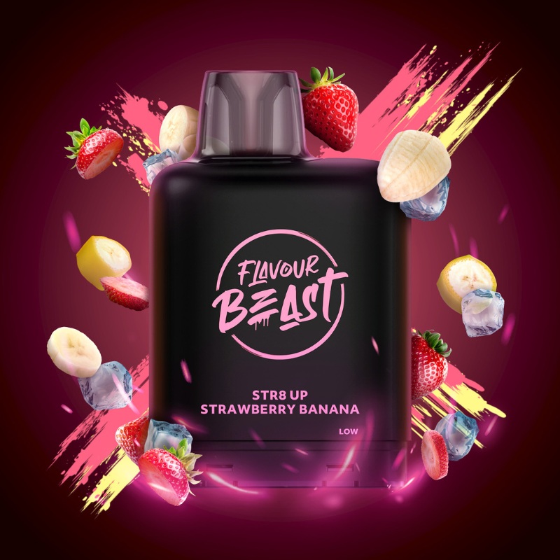 Level X G2 Str8 Up Strawberry Banana Iced Boost Flavour Beast Pods
