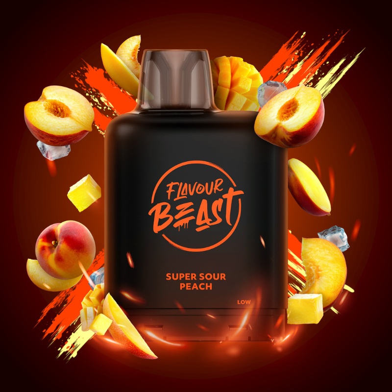 Level X G2 Super Sour Peach Iced Boost Flavour Beast Pods