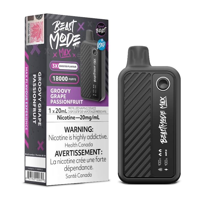 Beast Mode Max 18K Groovy Grape Passionfruit Disposable Vape