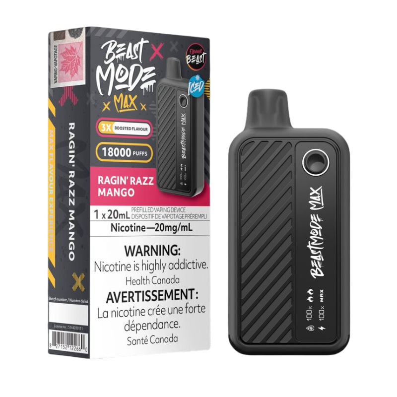 Beast Mode Max 18K Ragin’ Razz Mango Disposable Vape