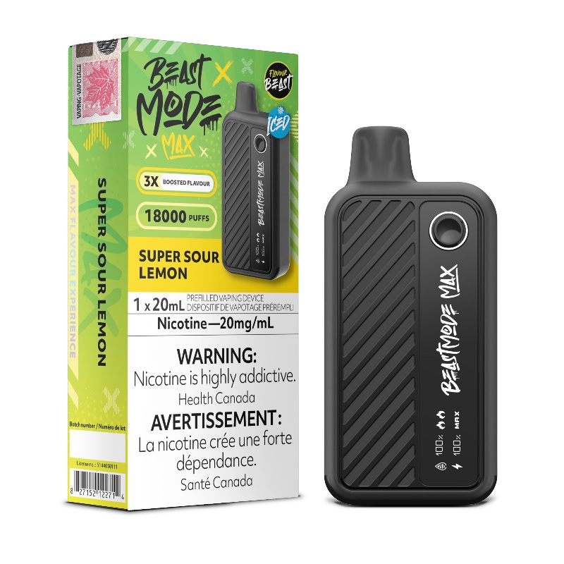 Beast Mode Max 18K Super Sour Lemon Disposable Vape