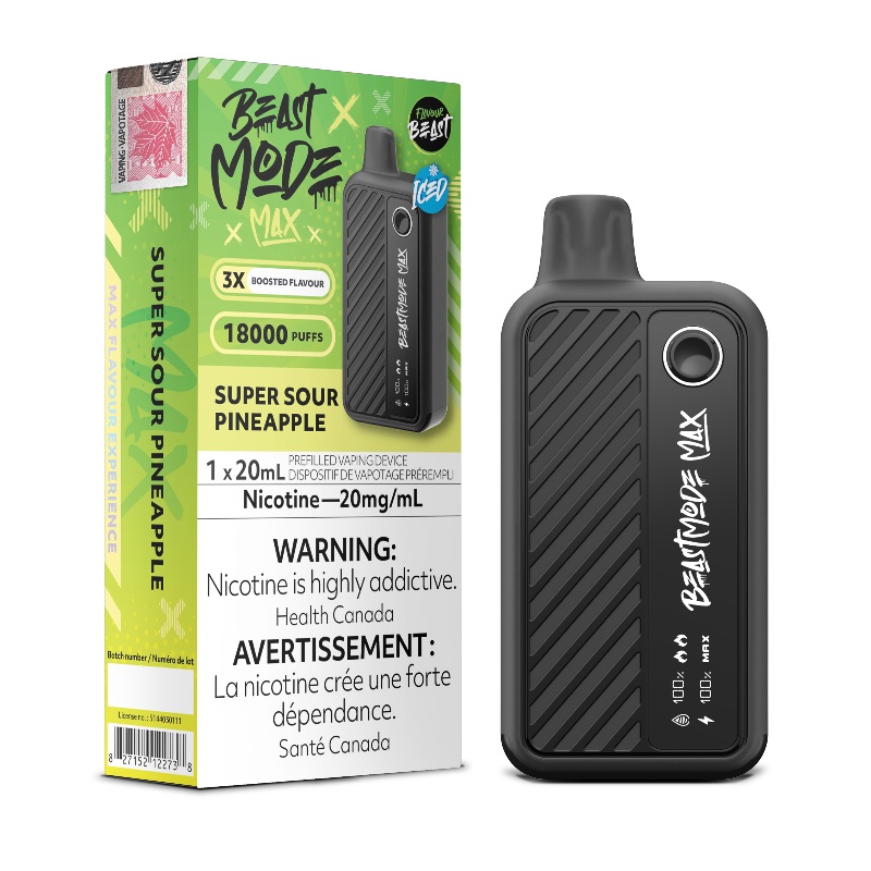 Beast Mode Max 18K Super Sour Pineapple Disposable Vape