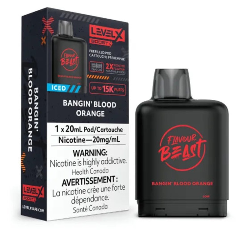 Flavour Beast – Boost 25K Level X Pod – Bangin’ Blood Orange Iced – AB
