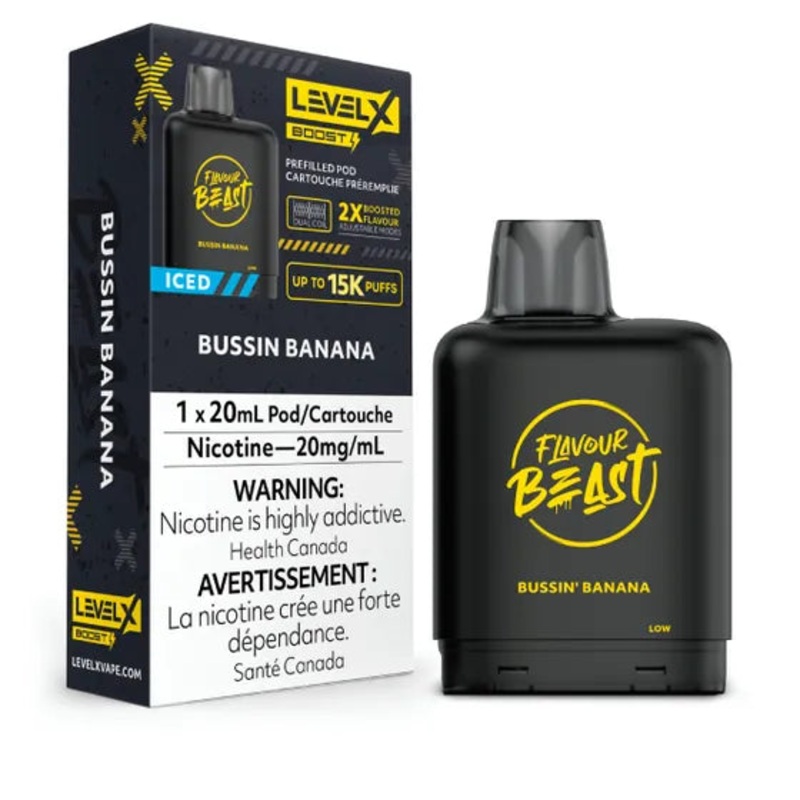 Flavour Beast – Boost 25K Level X Pod – Bussin’ Banana Iced – AB