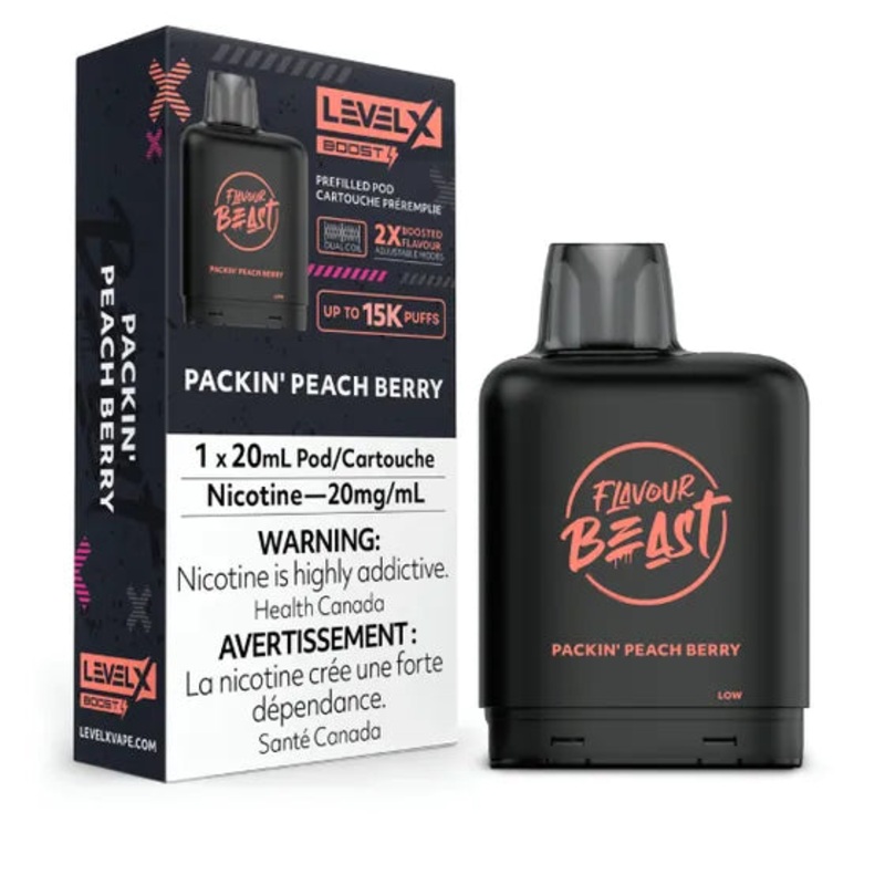 Flavour Beast – Boost 25K Level X Pod – Packin’ Peach Berry – AB