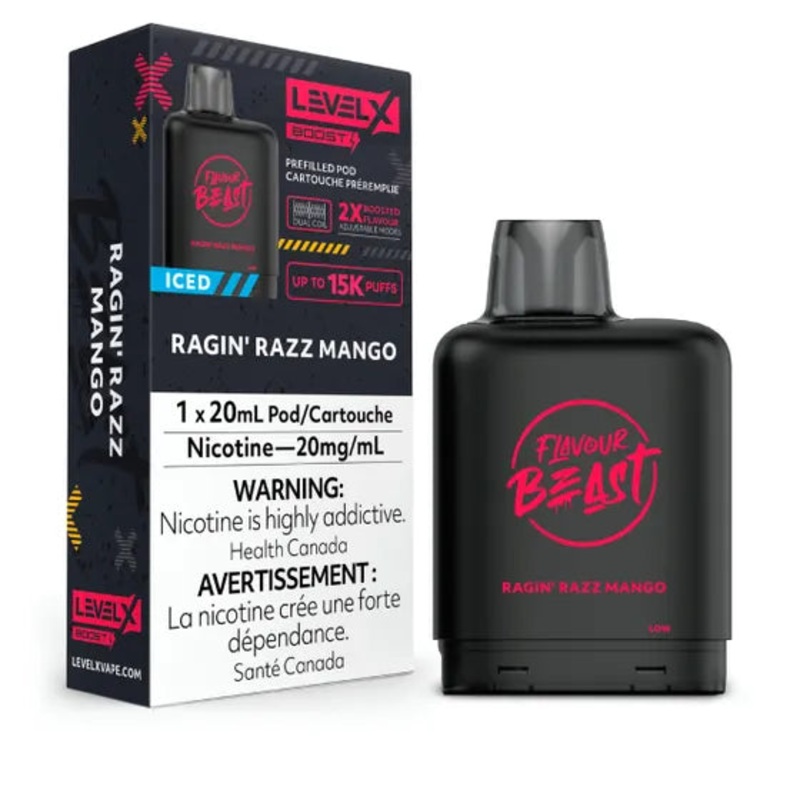 Flavour Beast – Boost 25K Level X Pod – Ragin’ Razz Mango Iced – AB