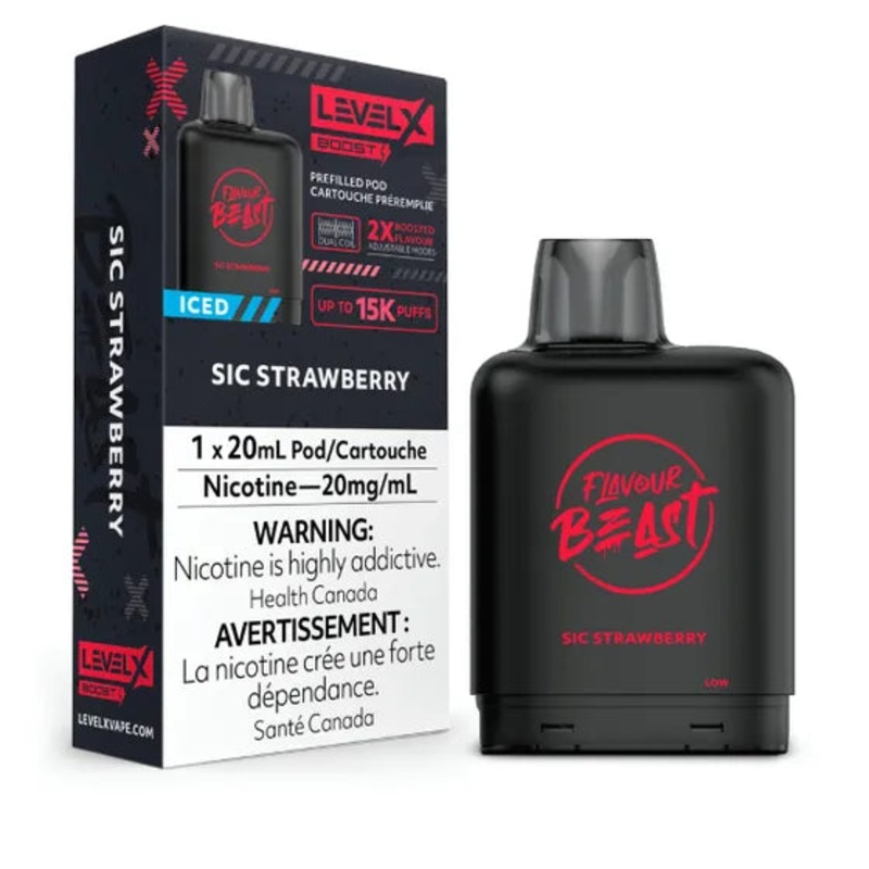 Flavour Beast – Boost 25K Level X Pod – Sic Strawberry Iced – AB