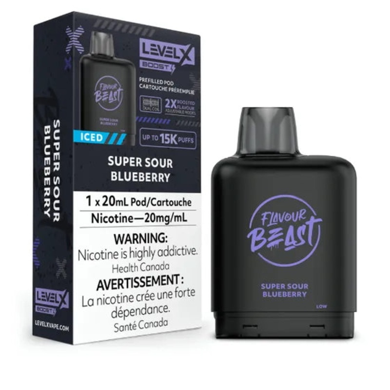 Flavour Beast – Boost 25K Level X Pod – Super Sour Blueberry Iced – AB