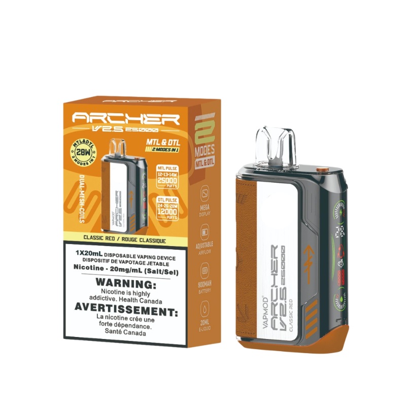 Archer Vapmod 25K Classic Red Disposable Vape