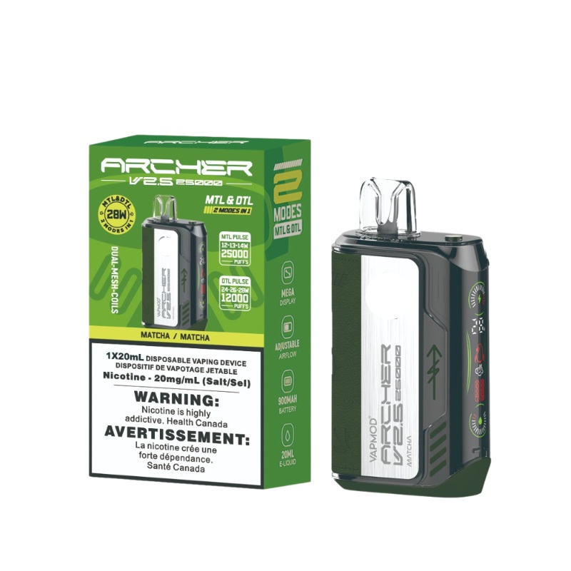 Archer Vapmod 25K Matcha Disposable Vape