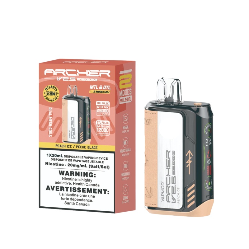 Archer Vapmod 25K Peach Ice Disposable Vape