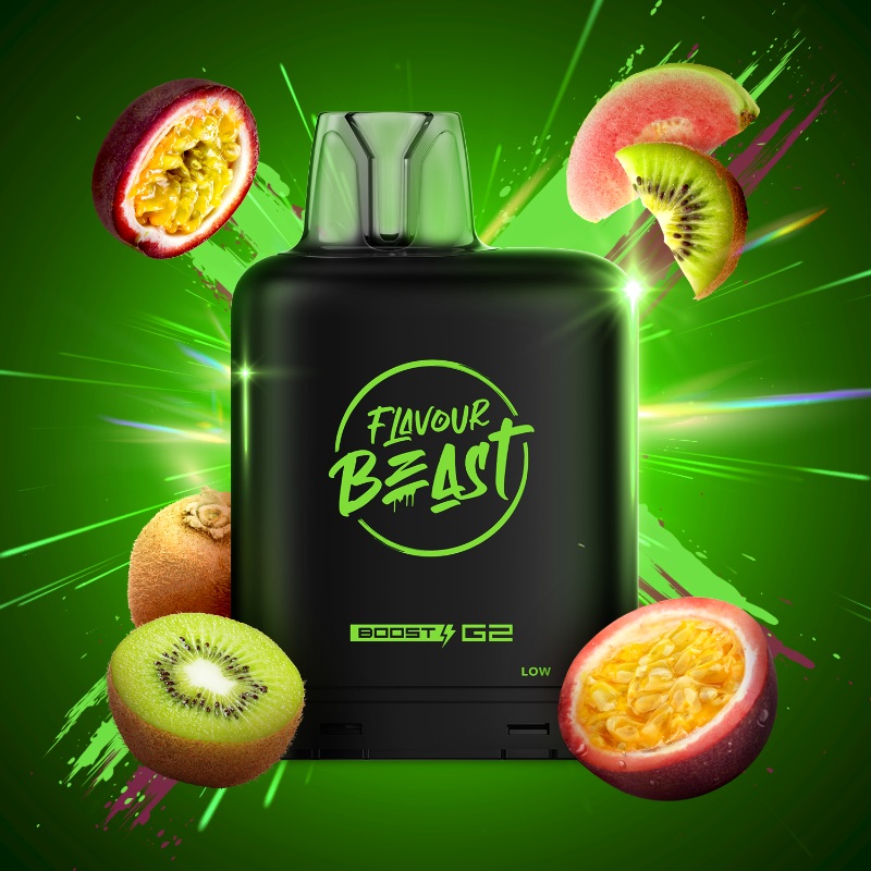 Level X G2 Kewl Kiwi Passionfruit Boost Flavour Beast Pods