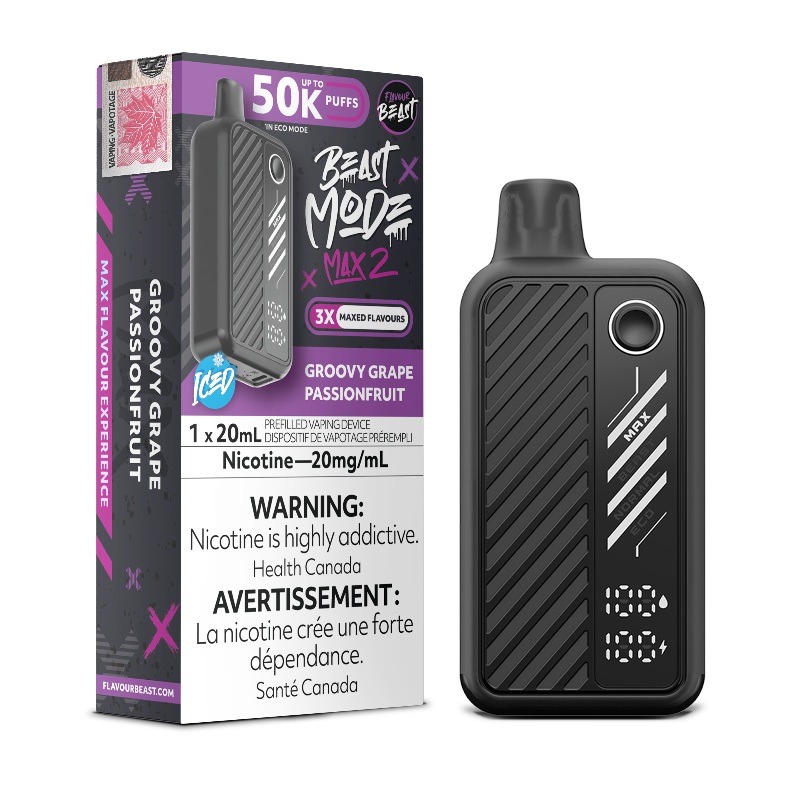 Beast Mode Max 2 50K Groovy Grape Passionfruit Iced By Flavour Beast