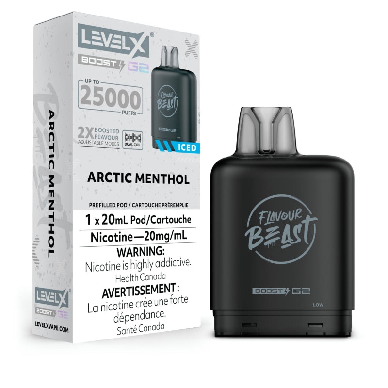 Level X G2 Arctic Menthol Iced Boost Flavour Beast Pods