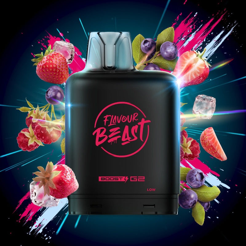 Level X G2 Strawberry Raspberry Blueberry Iced Boost Flavour Beast Pods