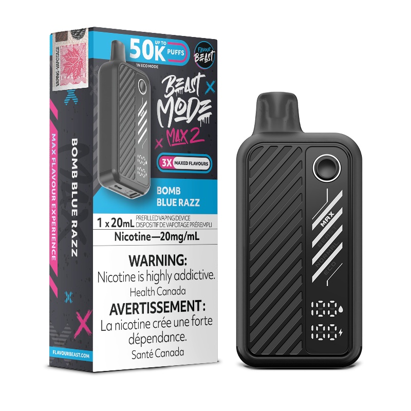 Beast Mode Max 2 50K Bomb Blue Razz By Flavour Beast