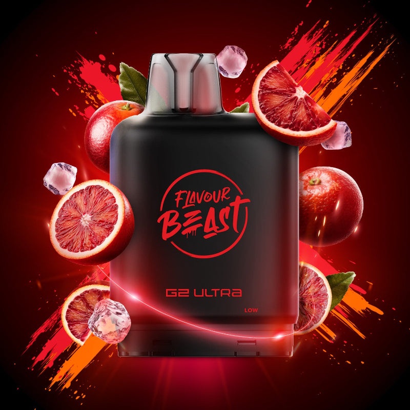 Level X G2 Ultra Flavour Beast Pods – Bangin’ Blood Orange Ice, 50K Puffs