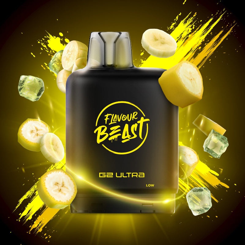 Level X G2 Ultra Flavour Beast Pods – Bussin Banana Ice, 50K Puffs
