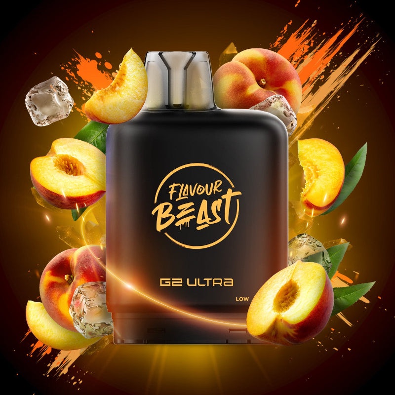 Level X G2 Ultra Flavour Beast Pods – Frizzy Peach Ice, 50K Puffs