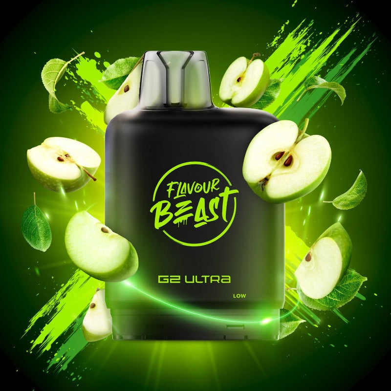 Level X G2 Ultra Flavour Beast Pods – Gusto Green Apple, 50K Puffs