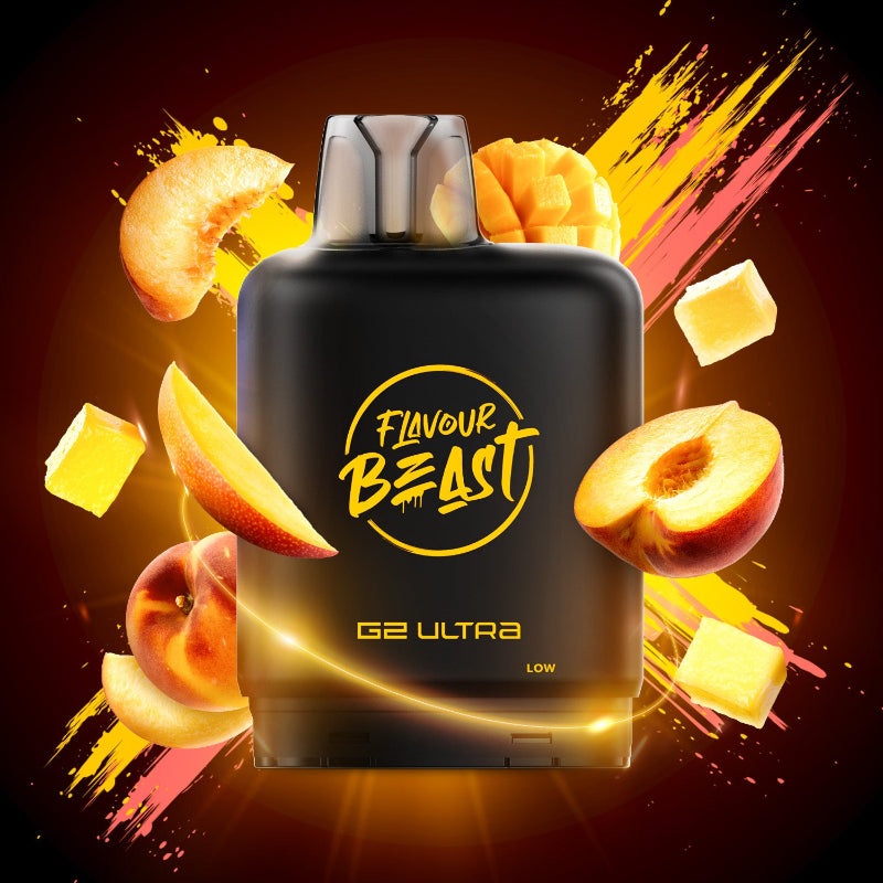 Level X G2 Ultra Flavour Beast Pods – Mad Mango Peach, 50K Puffs