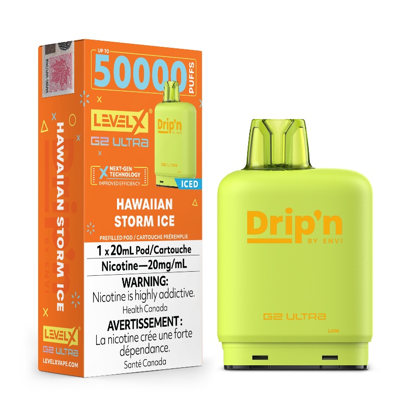 Level X G2 Ultra Drip’n Pods – Hawaiian Storm Ice, 50K Puffs
