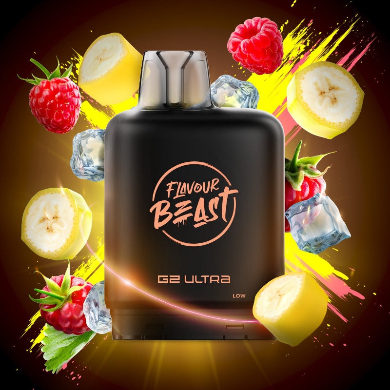Level X G2 Ultra Flavour Beast Pods – Banana Raspberry Ice, 50K Puffs