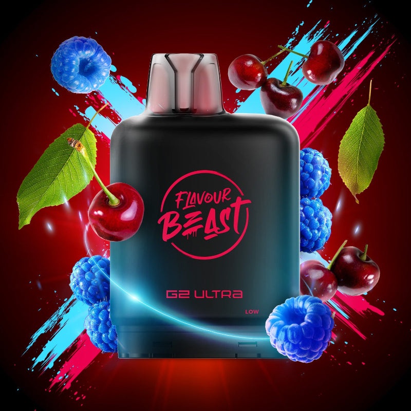 Level X G2 Ultra Flavour Beast Pods – Blue Raspberry Cherry, 50K Puffs