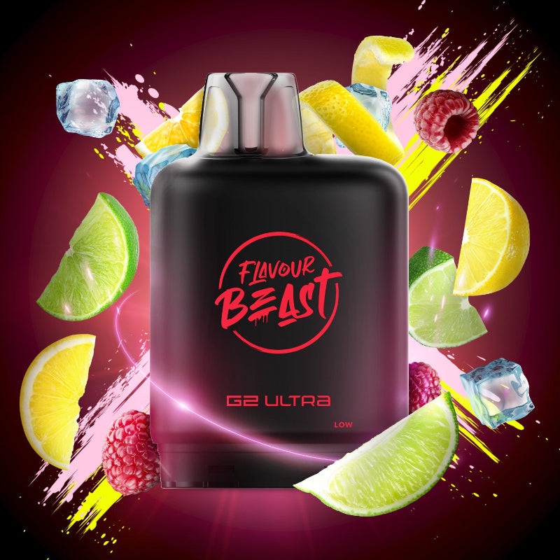 Level X G2 Ultra Flavour Beast Pods – MTN Citrus Raspberry Ice, 50K Puffs