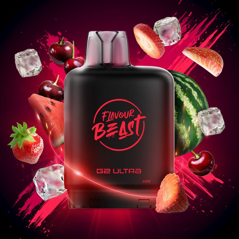 Level X G2 Ultra Flavour Beast Pods – Strawberry Cherry Watermelon Ice, 50K Puffs