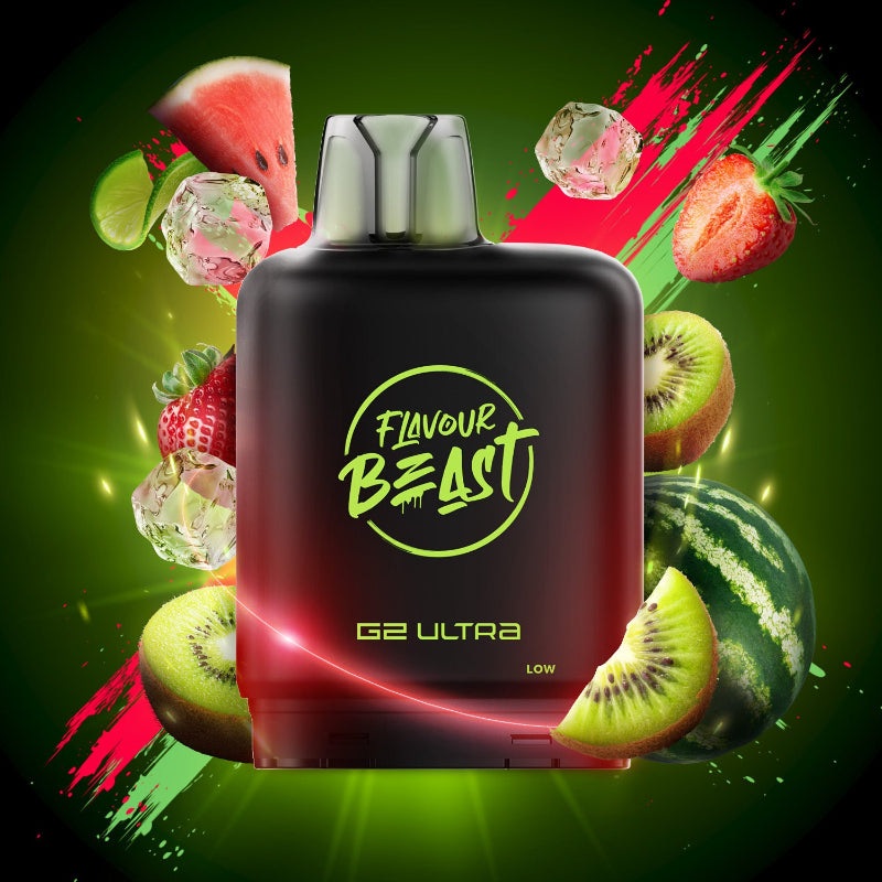Level X G2 Ultra Flavour Beast Pods – Watermelon Strawberry Kiwi Ice, 50K Puffs