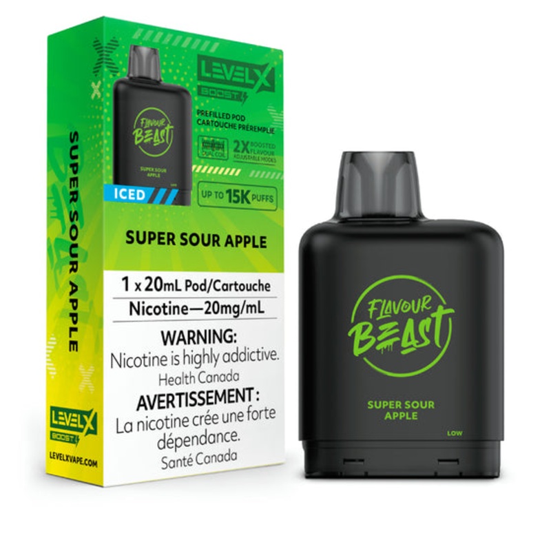 Flavour Beast – Boost 25K Level X Pod – Super Sour Apple Iced – AB