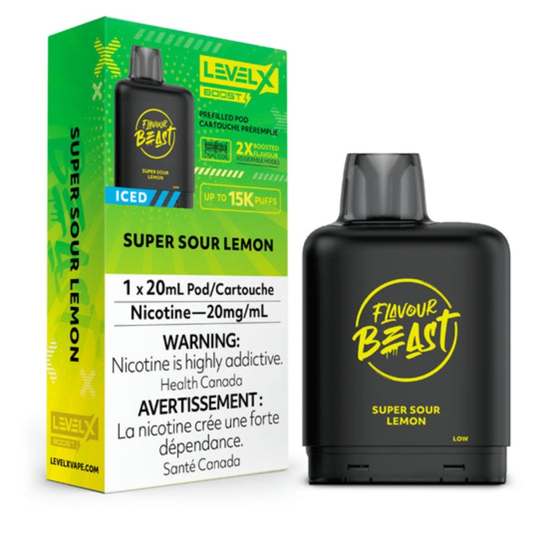 Flavour Beast – Boost 25K Level X Pod – Super Sour Lemon Iced – AB