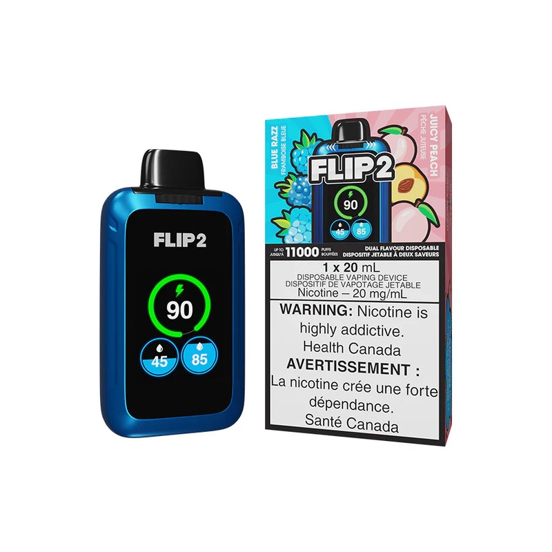 Flip 2 11K – Blue Razz + Juicy Peach