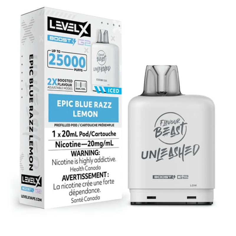 LEVEL X FB BOOST G2 </BR> EPIC BLUE RAZZ LEMON